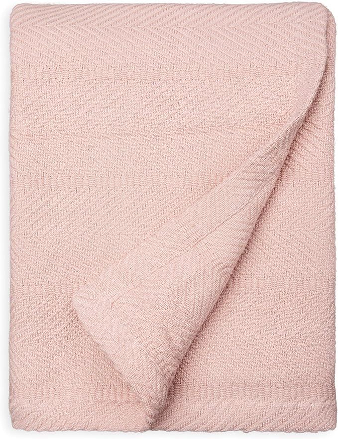 Sticky Toffee Woven Cotton Lightweight Throw Blanket | Warm and Soft Blanket for Couch Sofa and B... | Amazon (US)