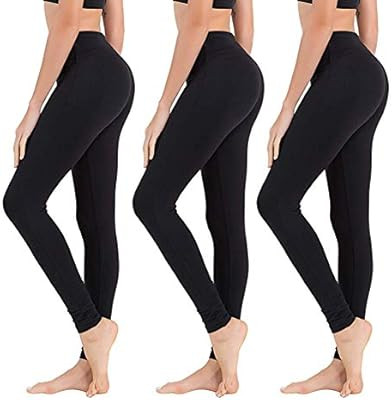 High Waisted Leggings for Women - Soft Athletic Tummy Control Pants for Running Cycling Yoga Work... | Amazon (US)