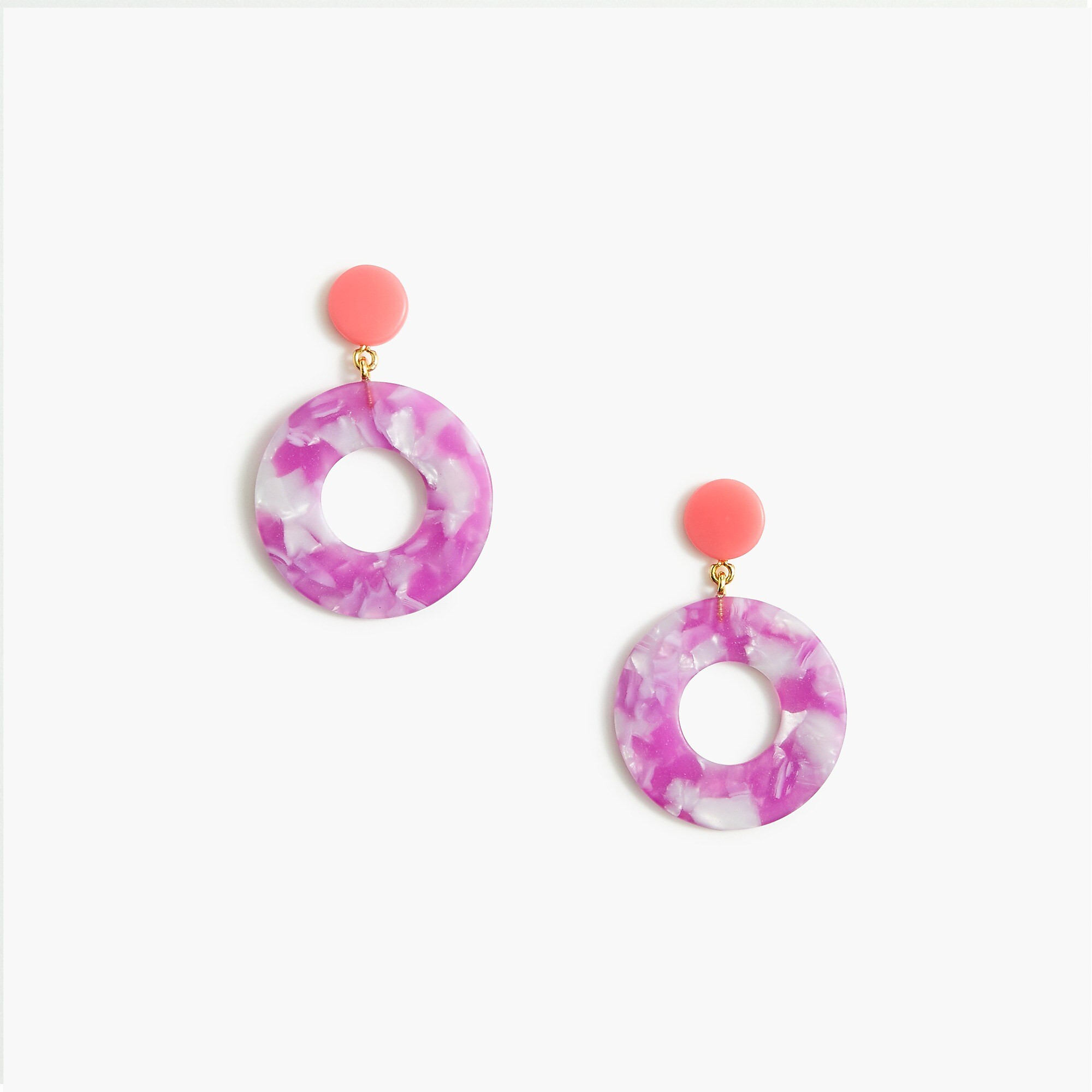 Open-circle resin earrings | J.Crew Factory