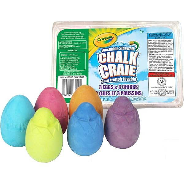Direct Exchange Easter Egg Sidewalk Chalk - 6 Pack | Amazon (CA)