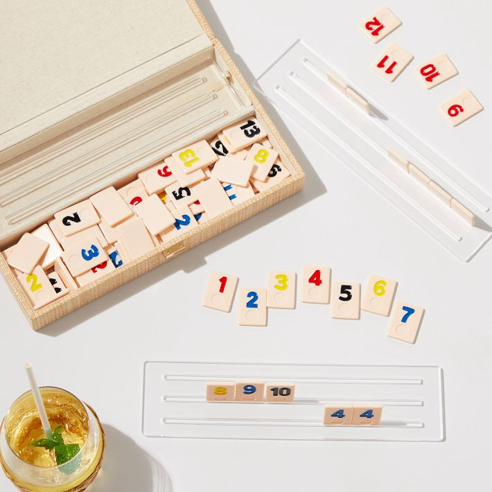 Raffia Rummy Tile Game Set | Mark and Graham