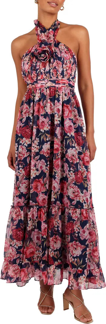 Lennon Floral Halter Neck Maxi Dress | Nordstrom Rack