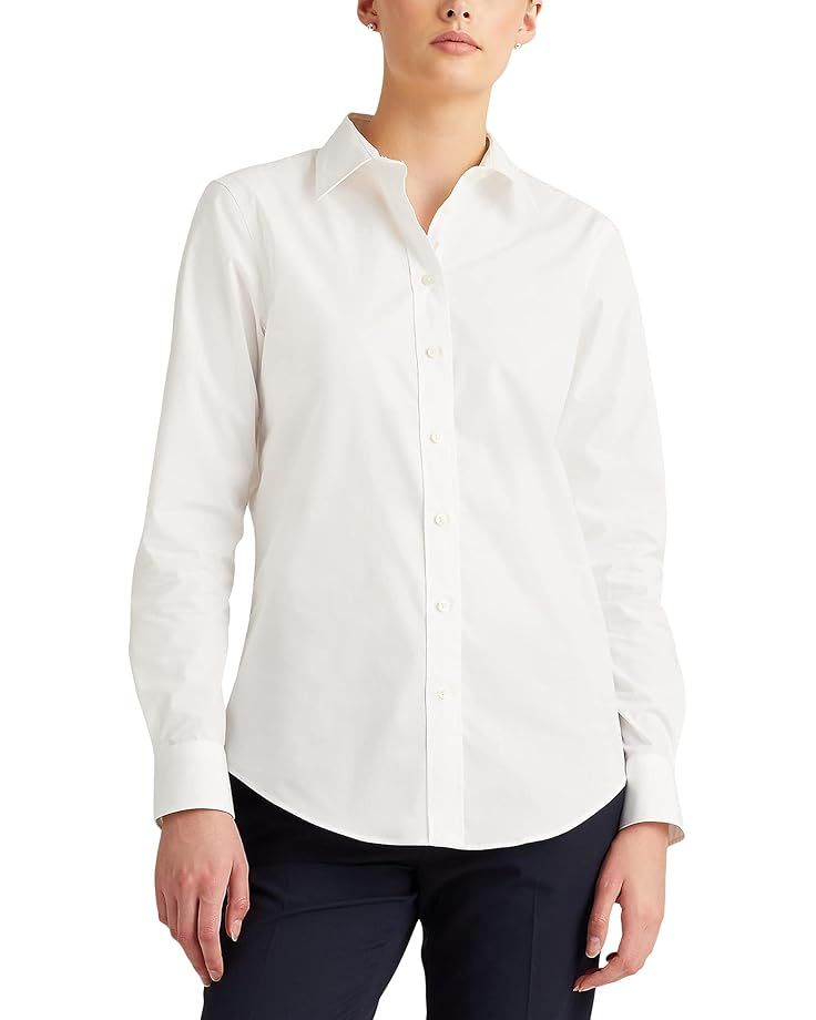 LAUREN Ralph Lauren Easy Care Stretch Cotton Shirt | Zappos