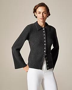 Milano-stitch cinched-waist cardigan | J. Crew US