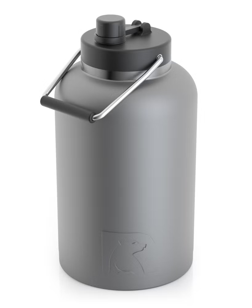 RTIC One Gallon Jug, Graphite, Matte, Stainless Steel & Vacuum Insulated, Flip-Top Lid | RTIC Outdoors