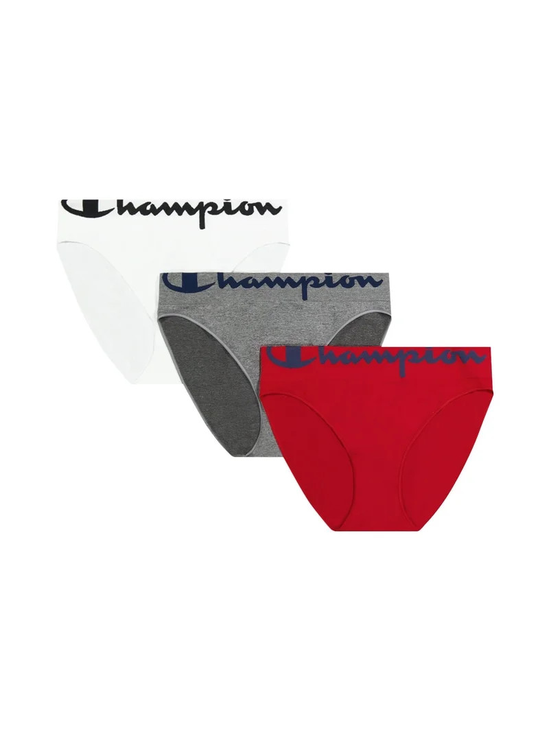 Champion Women\u2019s Seamless High Rise Bikini Underwear, 3 Pack, Sizes S - 2XL | Walmart (US)