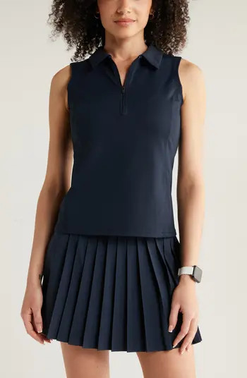 Zella Replay Half Zip Polo Tank | Nordstrom | Nordstrom