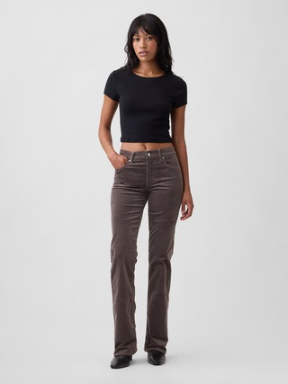 Mid Rise Boot Corduroy Pants | Gap Factory