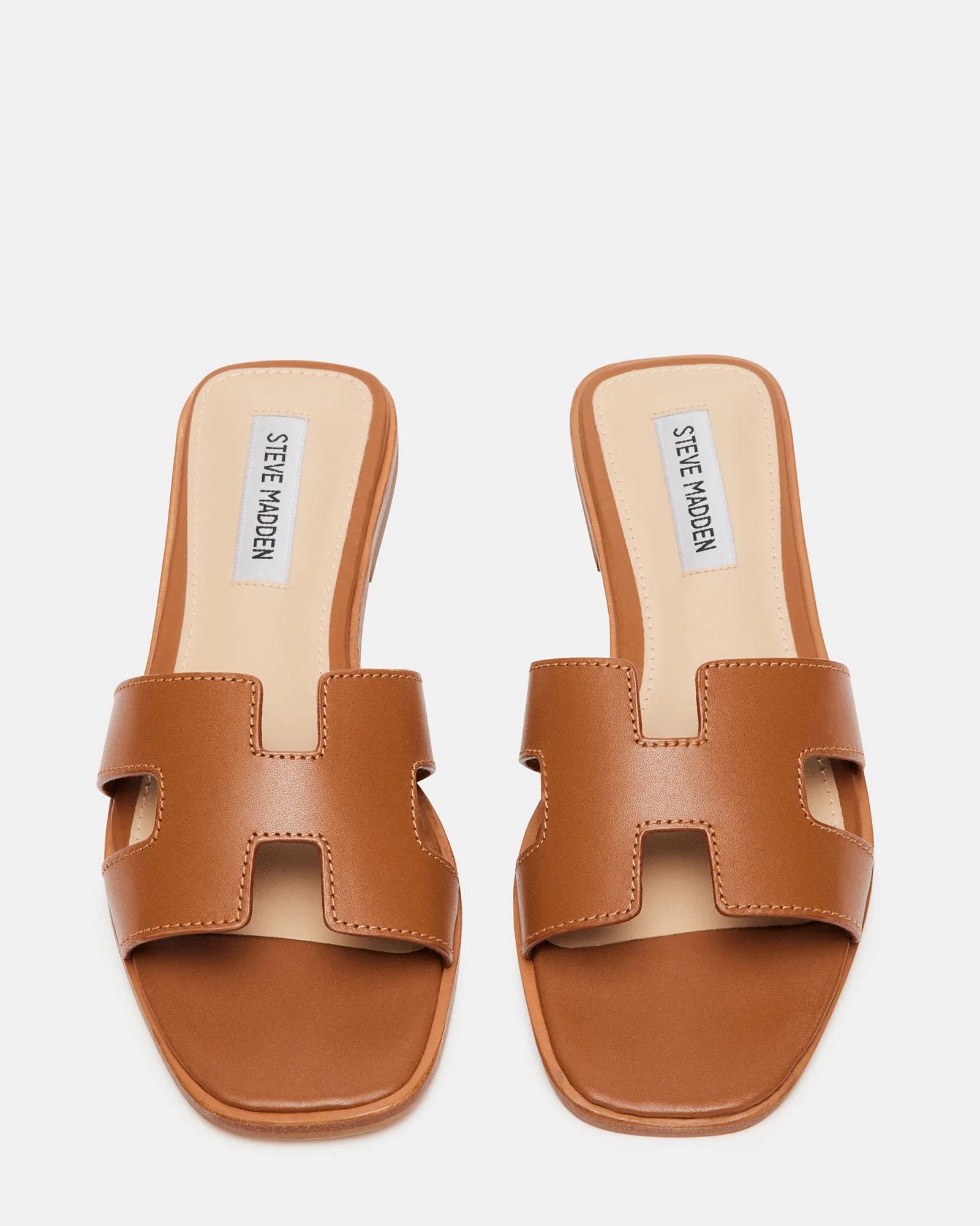 HADYN Cognac Leather Sandal | Women's Designer Sandals | Steve Madden (US)