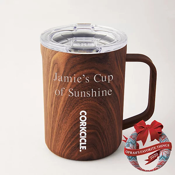 Corkcicle Walnut 16 OZ Mug | Things Remembered