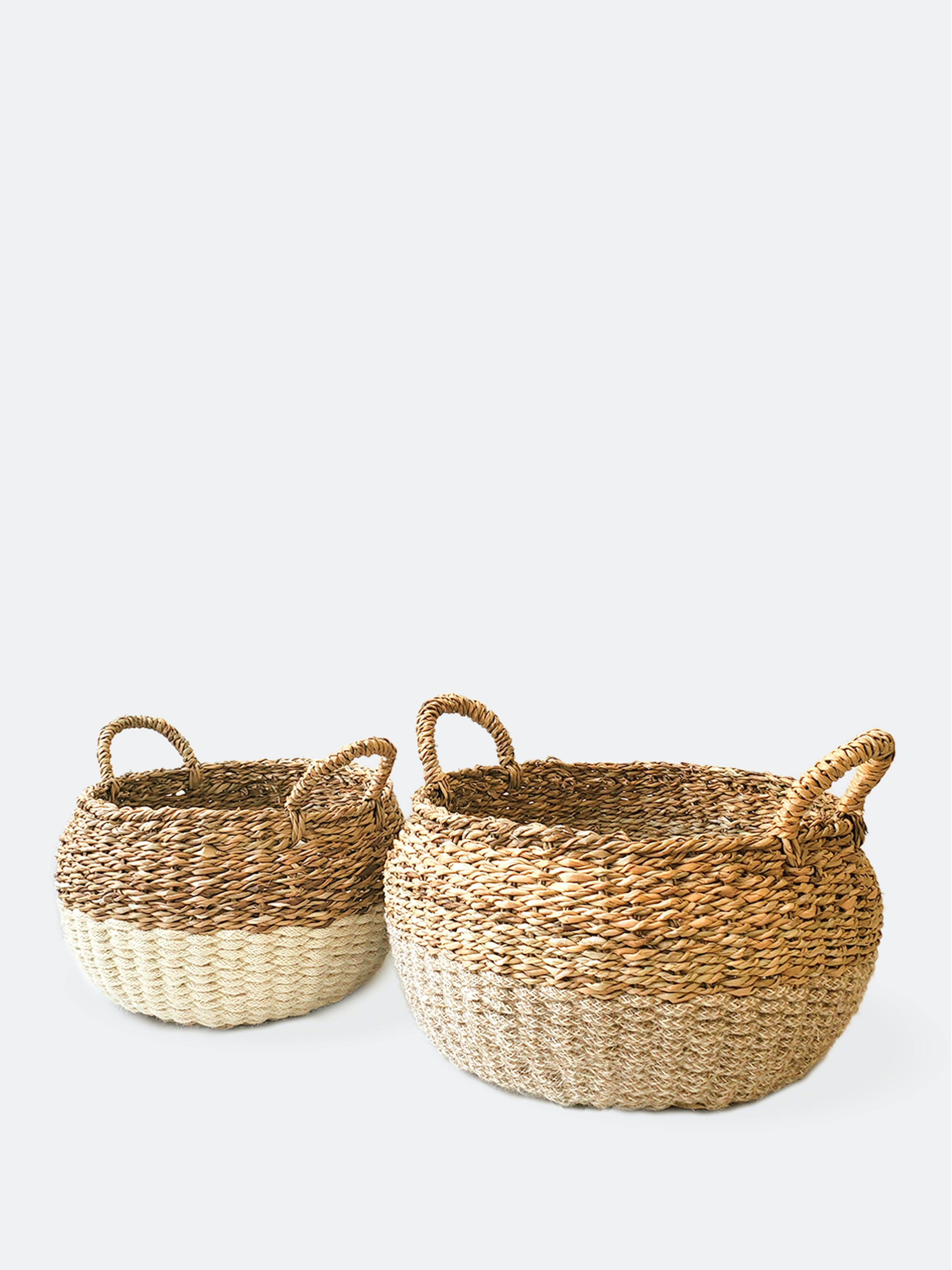 Ula Floor Basket - Natural (Set Of 2) | Verishop