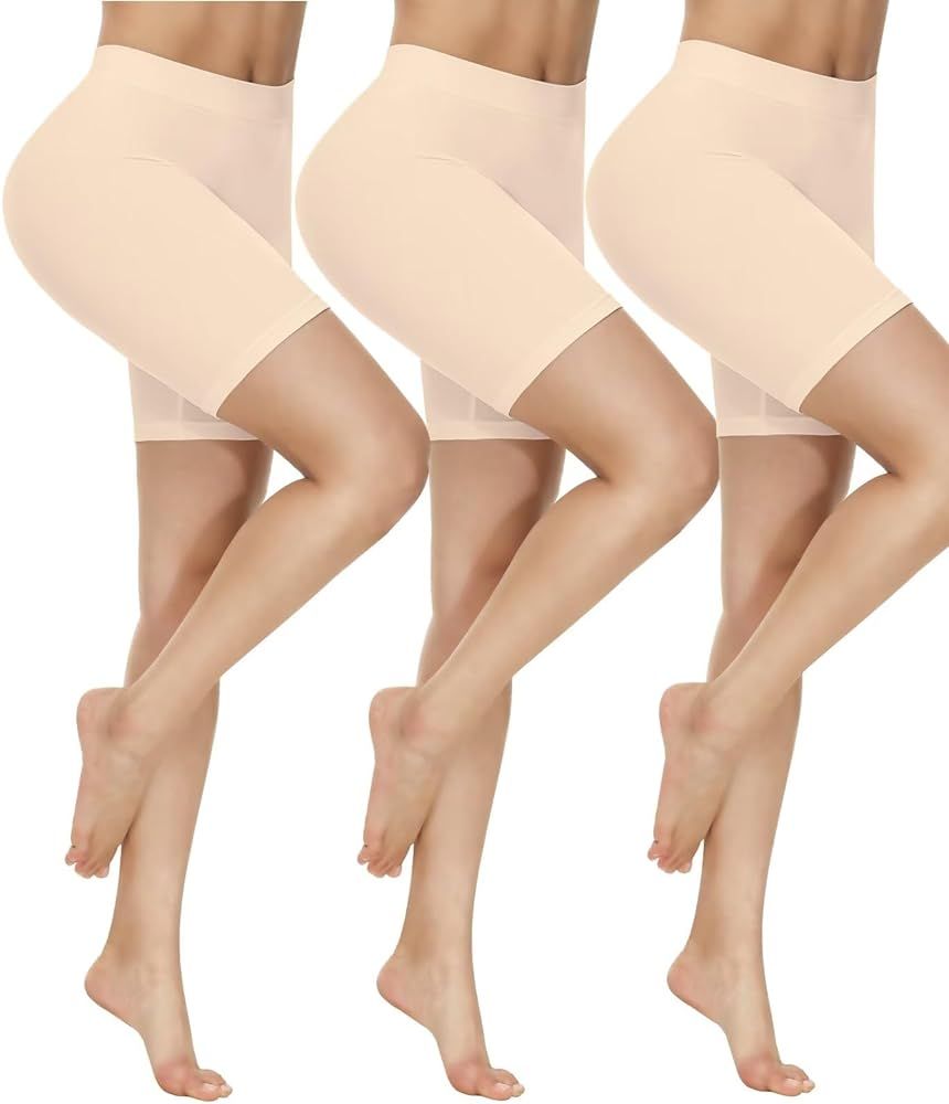 Yeblues 3 Pack Slip Shorts for Women Anti Thigh Chafing Shorts for Dresses Comfy Bike Shorts Yoga... | Amazon (CA)