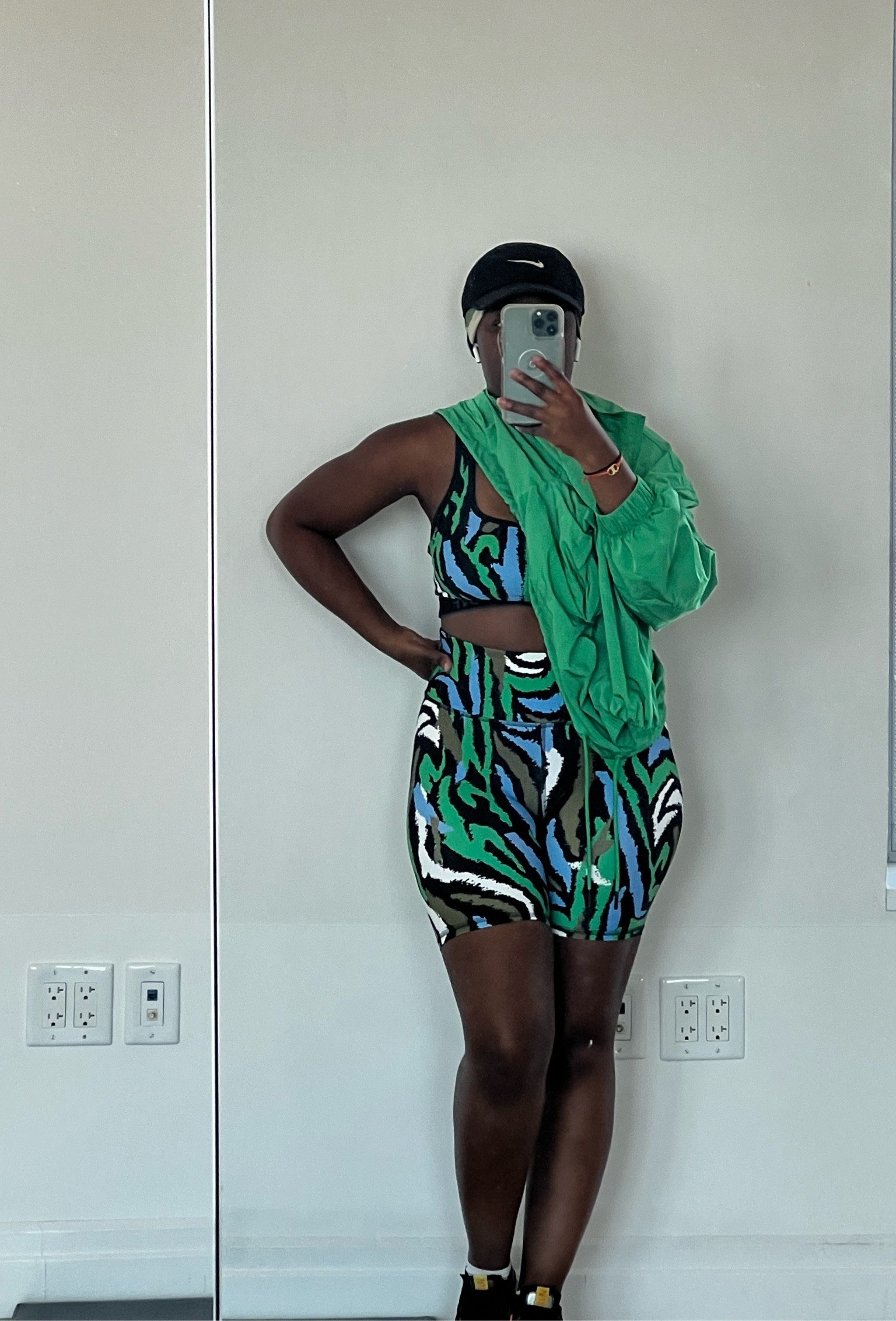 Zebra print Athleisure set
Sports bra: Size M
Bike Shorts: Size M
Nylon Half Zip Jacket: Size M

Sports // athletic // exercise // workout // work out // gym // fitness // active



#LTKFitness #LTKStyleTip #LTKActive