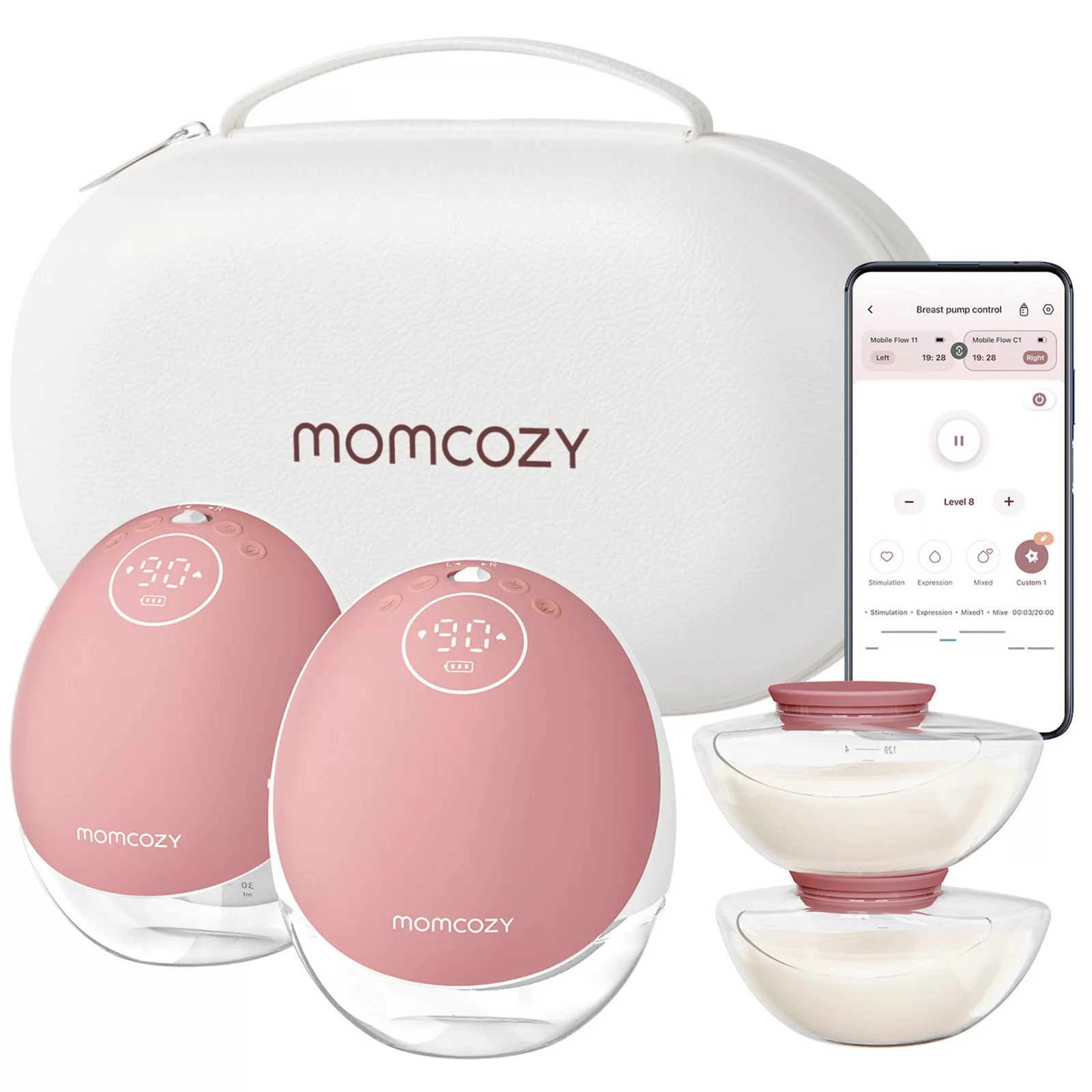 Momcozy M9 Wearable Breast Pump with App, Cozy Red | Kohl's