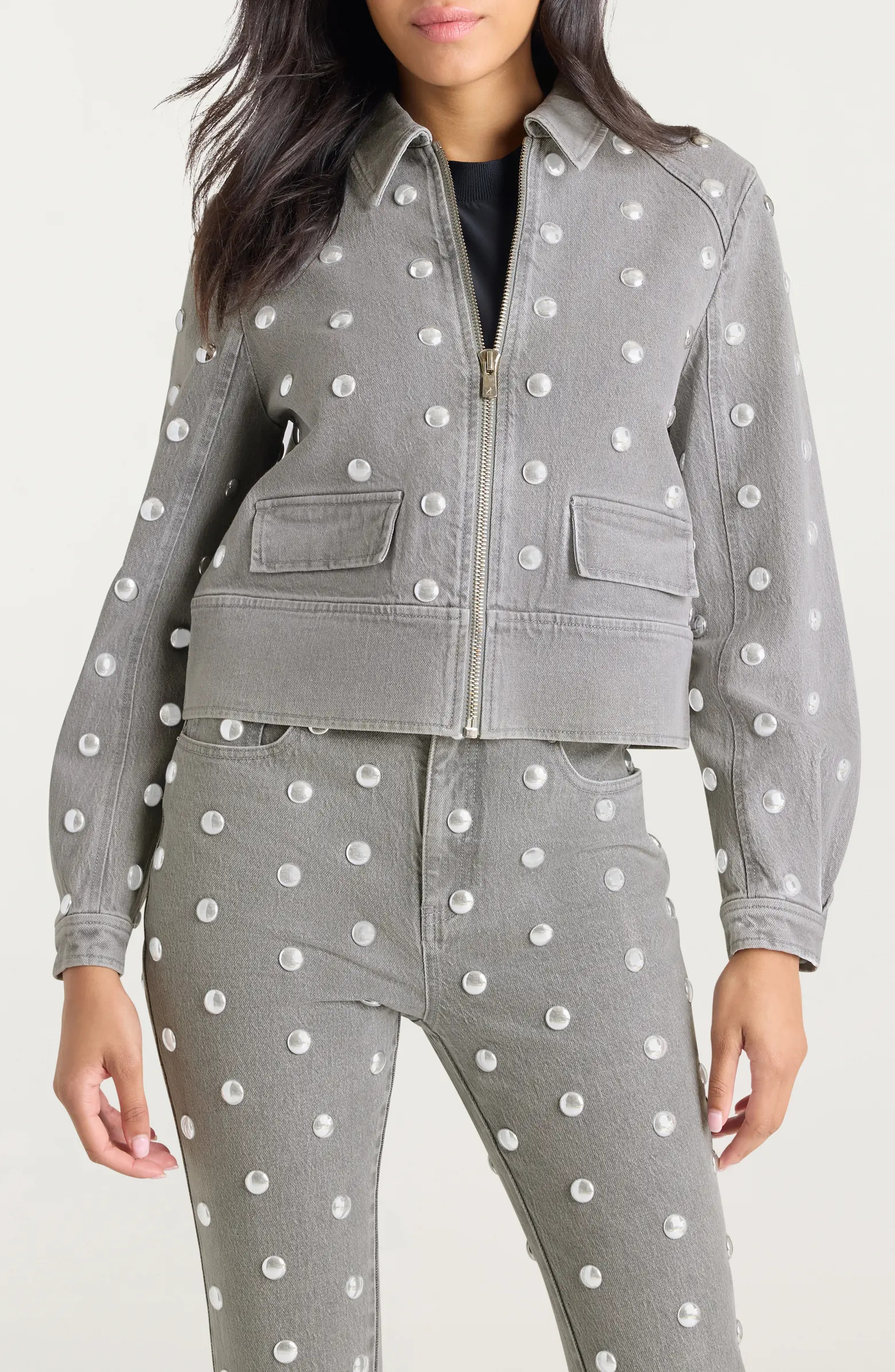 Harriet Studded Denim Jacket | Nordstrom