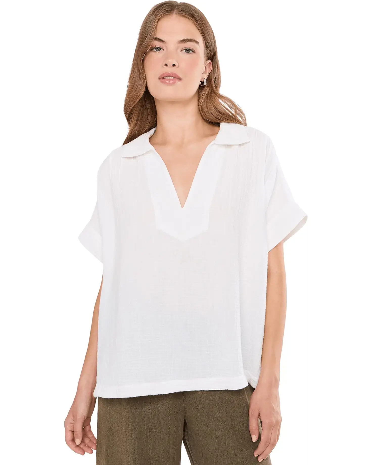 Women's Faherty Dune Cotton Gauze Zoe Top | Zappos.com