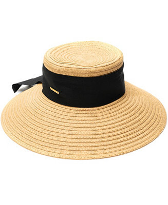 Vince Camuto Down Brim Oversized Ribbon Tie Hat - Macy's | Macy's