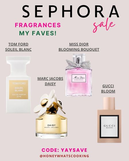 Use Code: YAYSAVE for up to 20% off! I’m so picky about fragrances, but these are my top four you just can’t go wrong with any of them. If I had to pick - Tom Ford would be number one. #sephorasale 