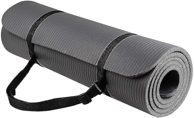 Yoga Mat, 1/2-Inch Extra Thick High Density Exercise Mat, Anti-Tear Exercise Yoga Mat with Carryi... | Amazon (US)
