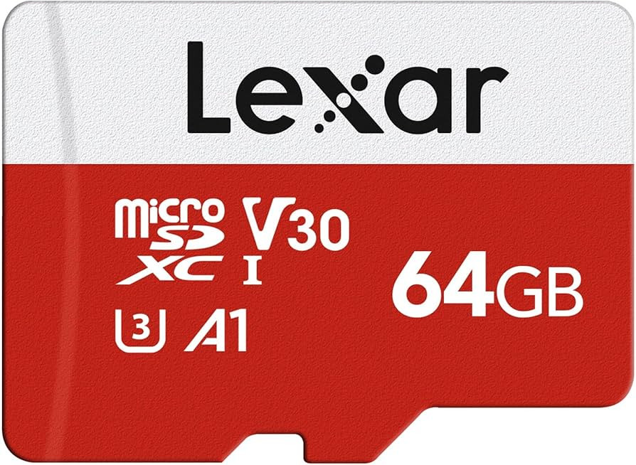 Lexar E-Series 64GB Micro SD Card, microSDXC UHS-I Flash Memory Card with Adapter, 100MB/s, C10, ... | Amazon (US)