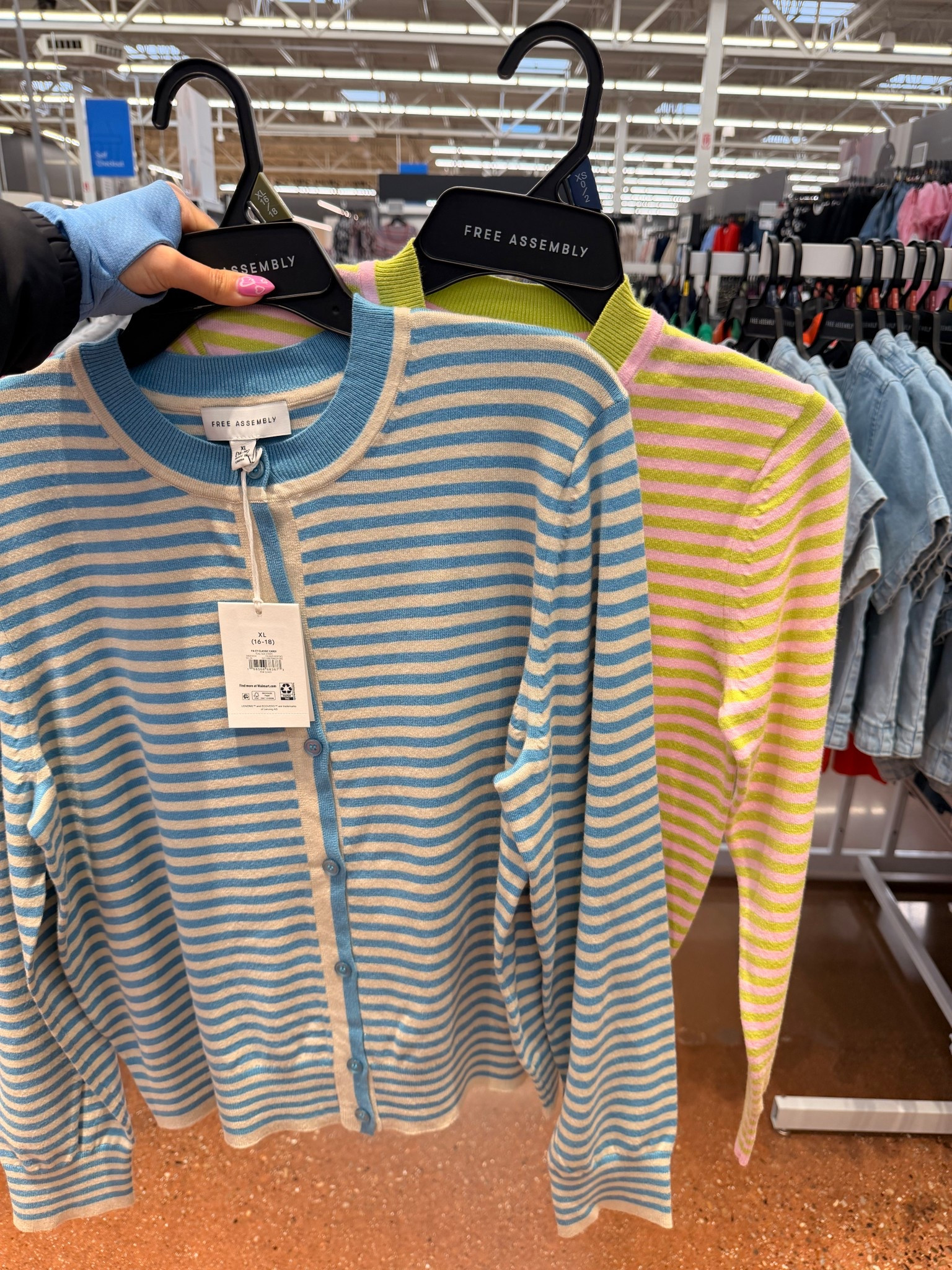 Immediately needed both of these!! The perfect layering cardigan and loving the stripes!! 
Walmart 😮‍💨😍 

#LTKSeasonal #LTKSpringSale #LTKootd