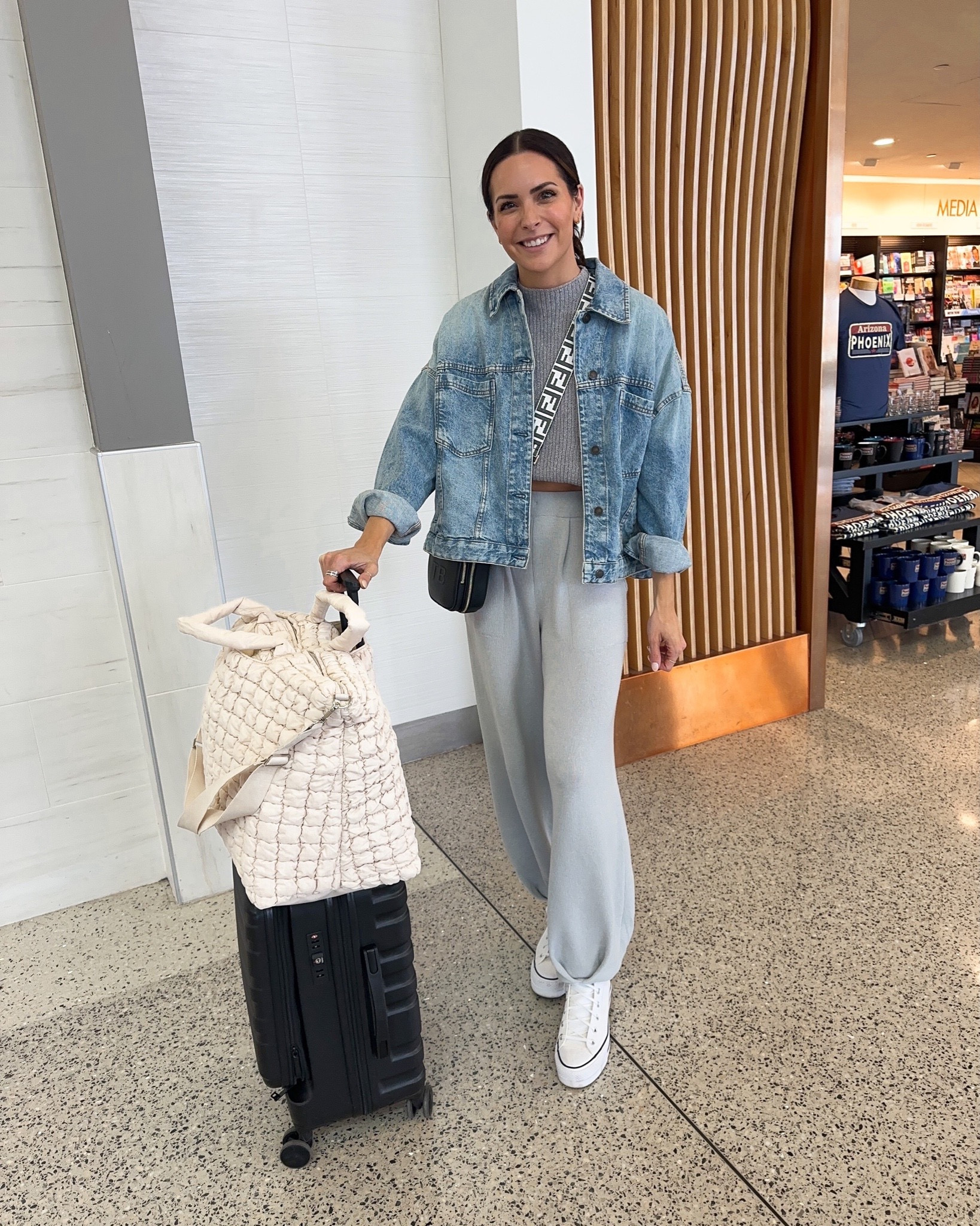 Free people sweater set fully restocked in this color!! 
True to size (S) 
Jean jacket TTS too (S) 

Travel outfit, airport look

#LTKtravel #LTKSeasonal #LTKFind