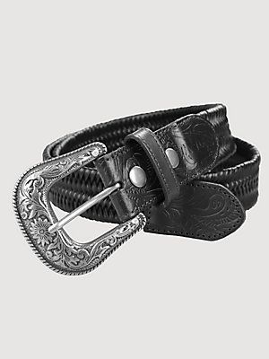 Men's Wrangler® Braided Stretch Belt in Black | Wrangler