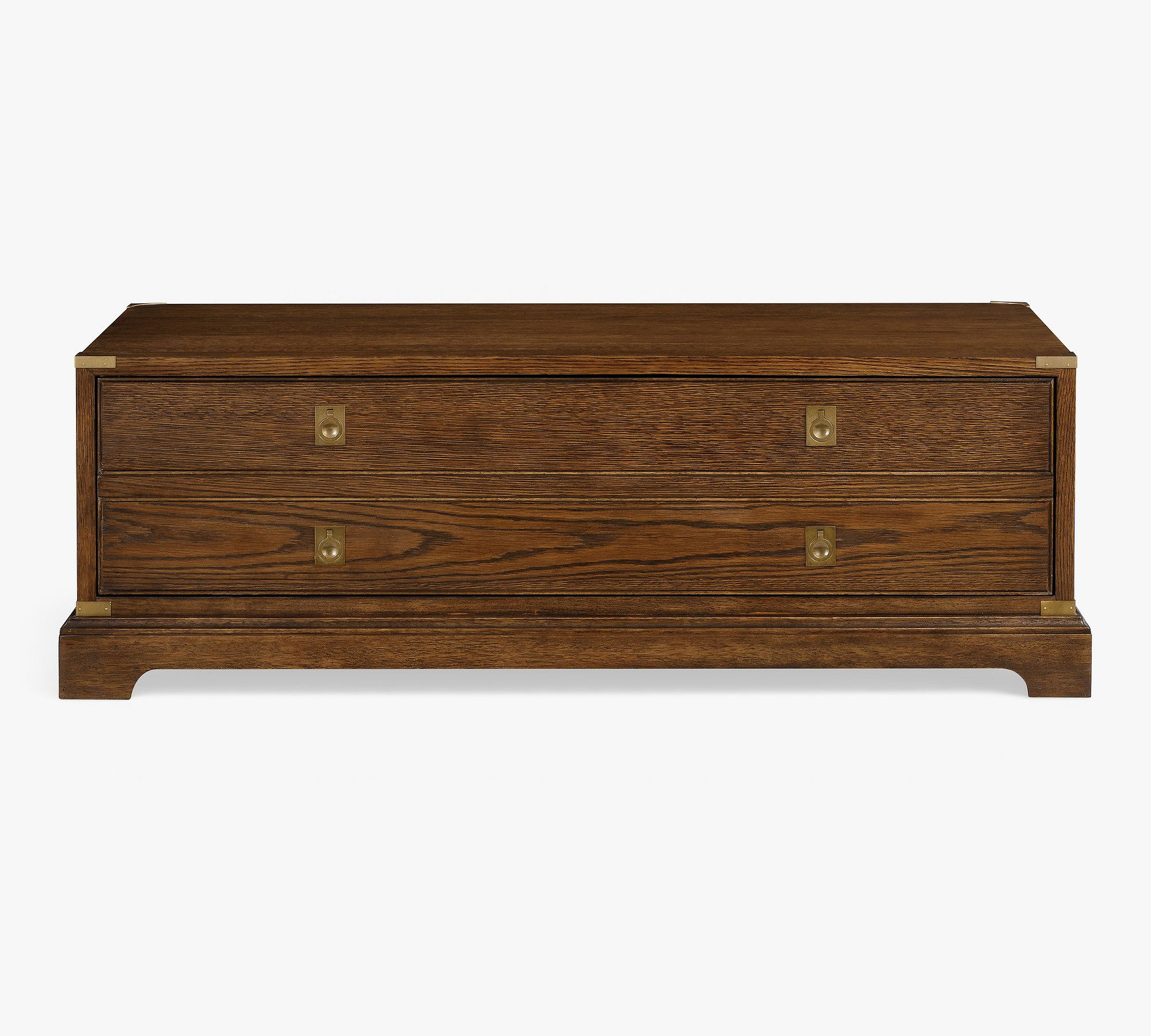 Campaign Rectangular Coffee Table, Saddle Brown, 52" | Pottery Barn (US)