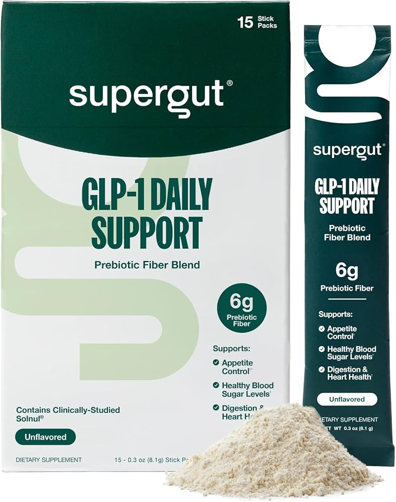 Supergut GLP1 Daily Support - High Fiber GLP-1 Supplement Powder for Women & Men - Sugar-Free Dri... | Amazon (US)