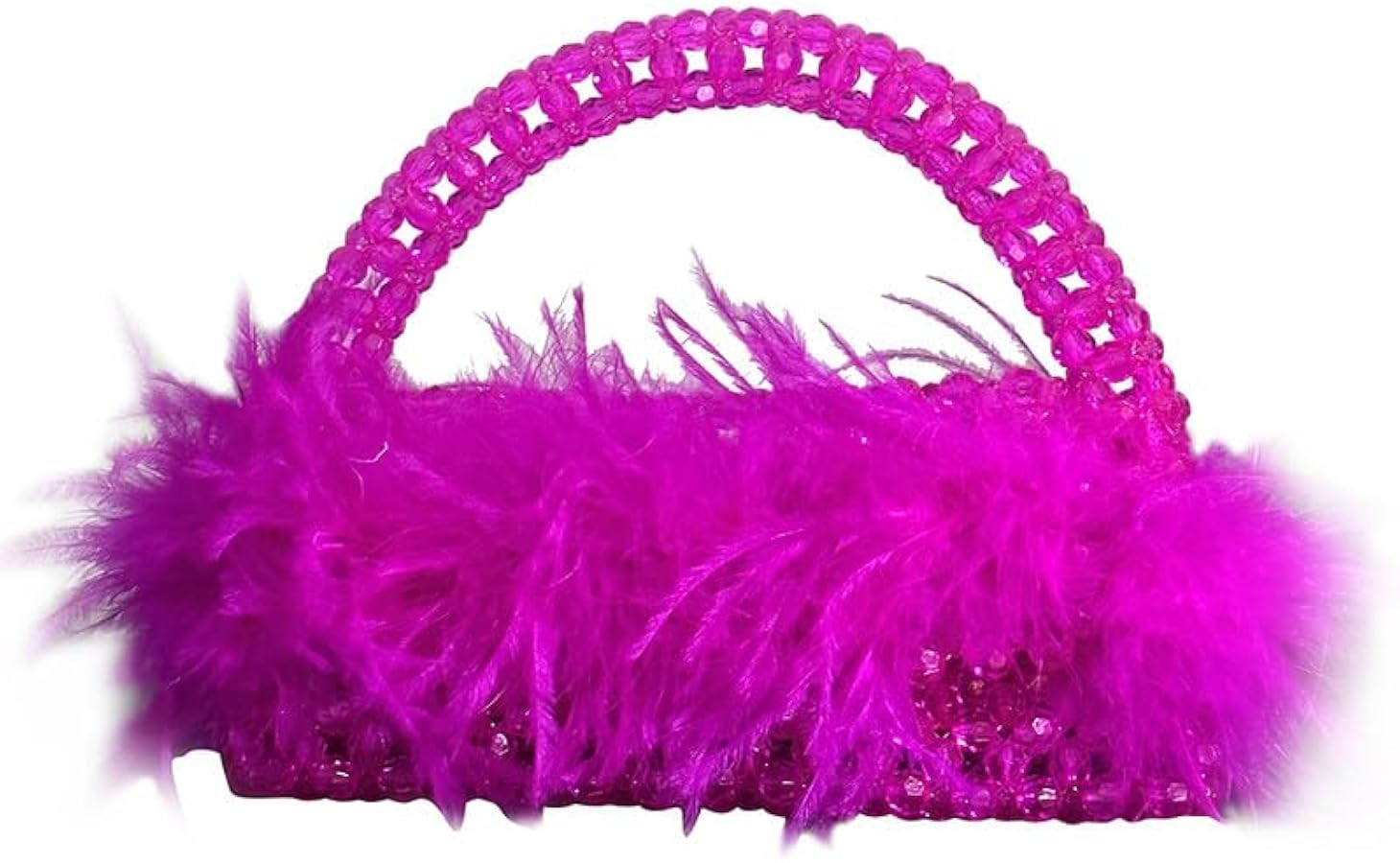 Beaded Clutch Feather Pearl Bag Prom Purses and Handbags Women's Evening Handbag Party Purse Dres... | Amazon (US)