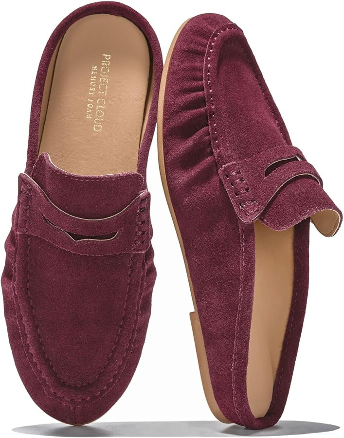 100% Genuine Leather Penny Loafers for Women Mule Footwear | Amazon (US)