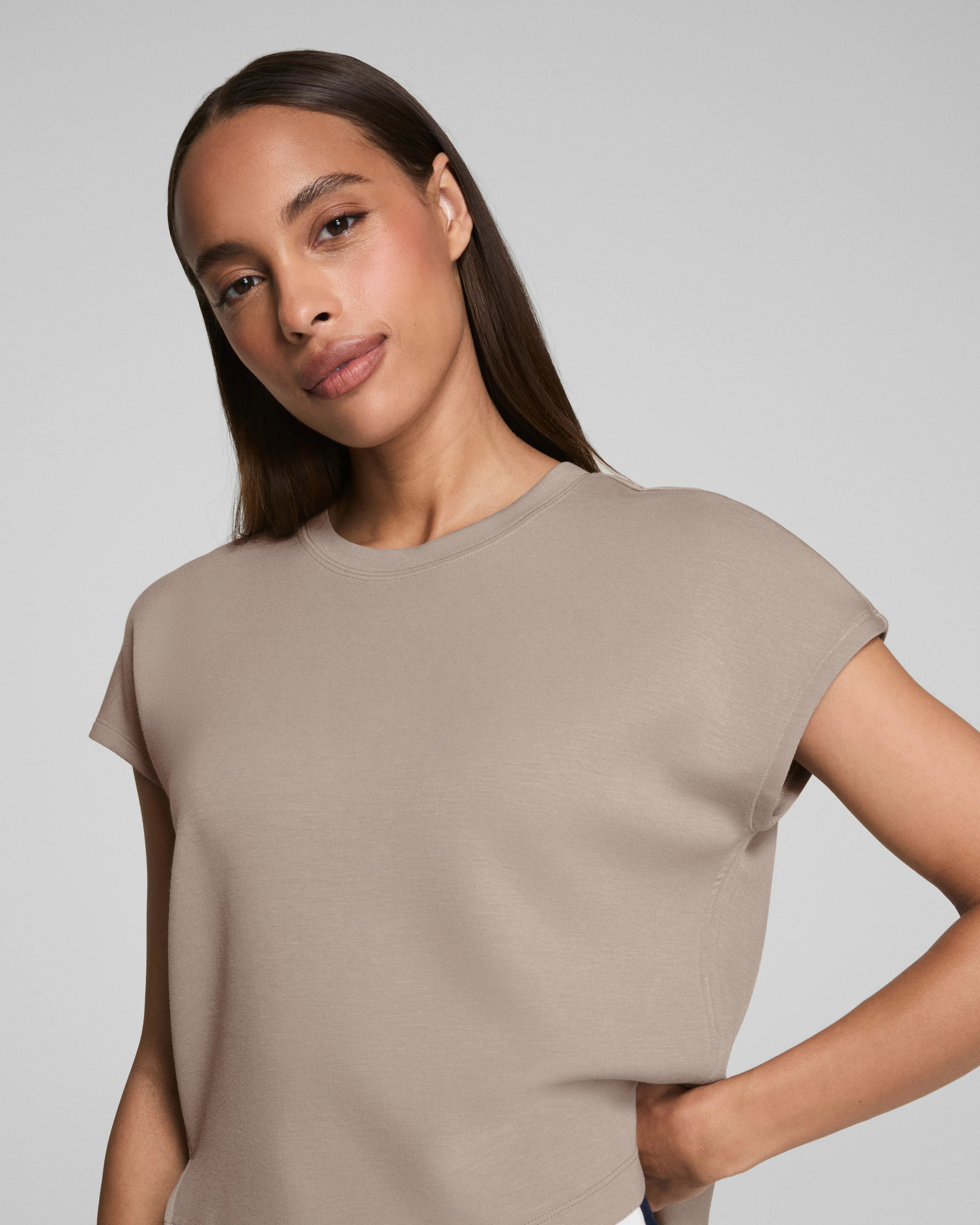 AirEssentials Cap Sleeve Tee with 4-Way Stretch | SPANX | Spanx