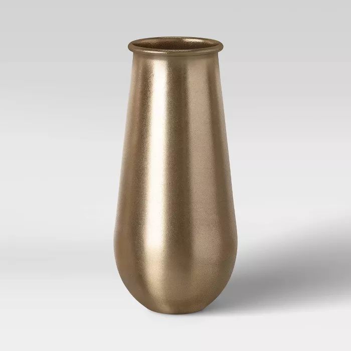 12" x 5" Decorative Metal Vase Brass - Threshold™ | Target