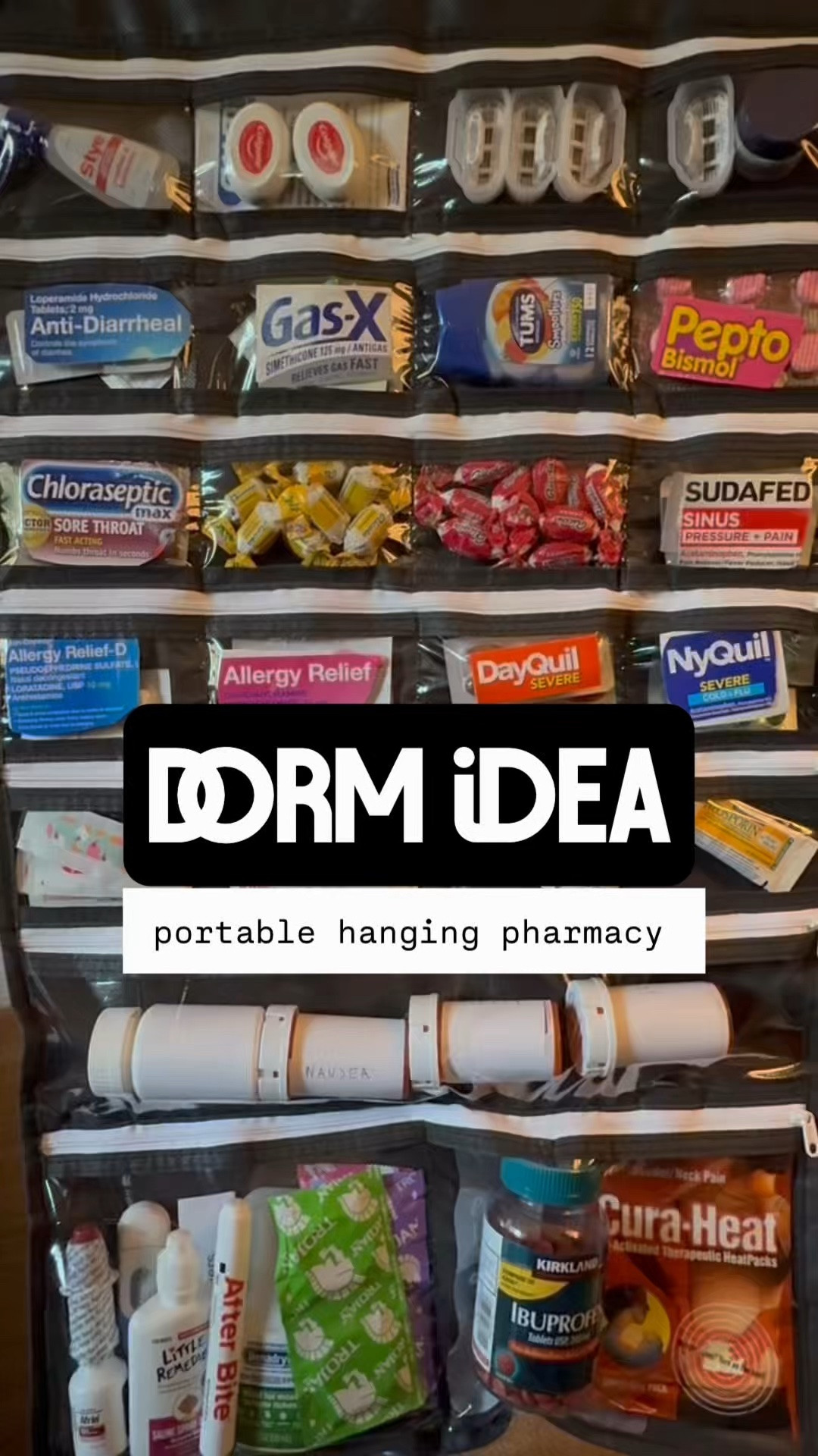 This hanging jewelry organizer doubles as a hanging pharmacy and it came in so handy for the dorms last year - used constantly and well-loved! I’m restocking it again now for dorm move-in this year! 💊 

Check out my Dorm Essentials Collection. It’s go time! 

#dormessentials #collegemovein #dormroom #dormliving (affiliate)