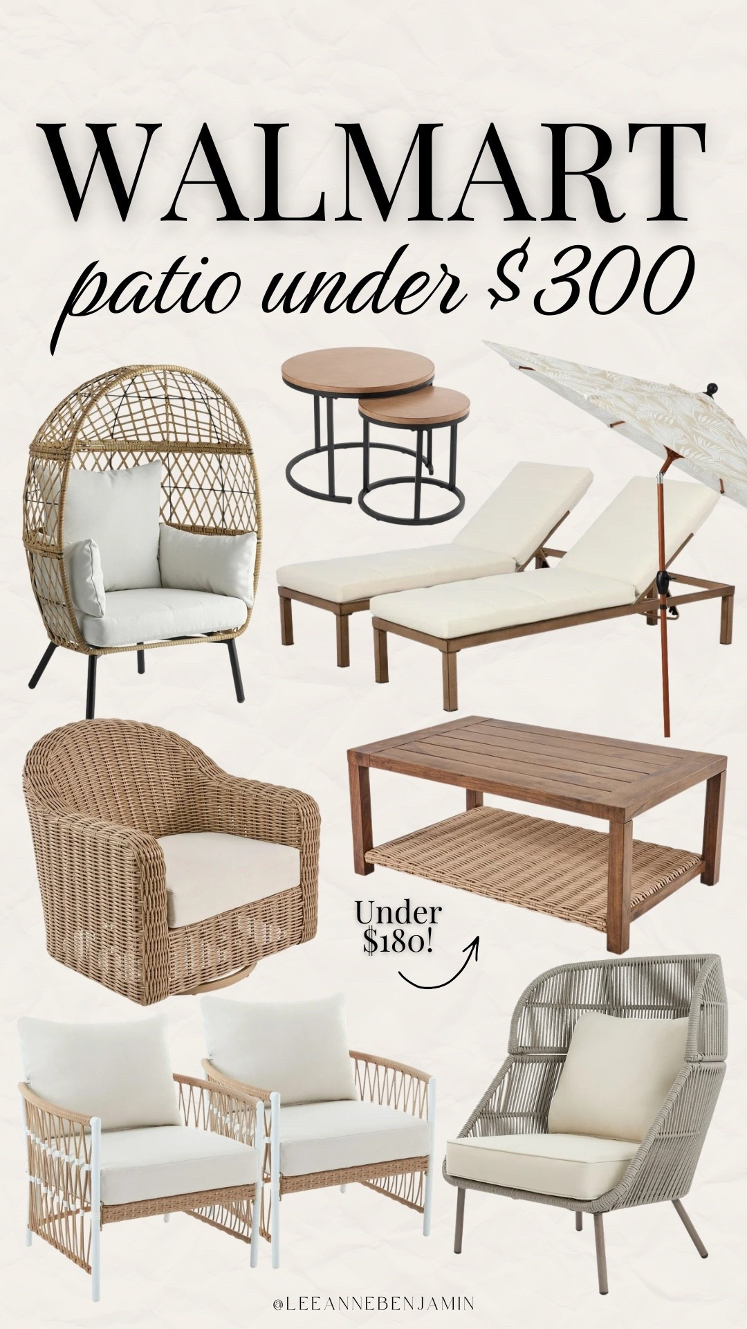 Walmart patio finds under $300!!

#LTKHome #LTKSaleAlert #LTKSeasonal