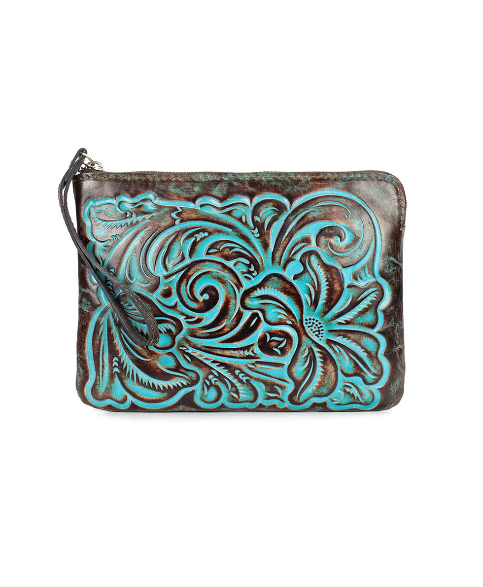 Cassini Wristlet 
         Tooled Turquoise | Patricia Nash Designs