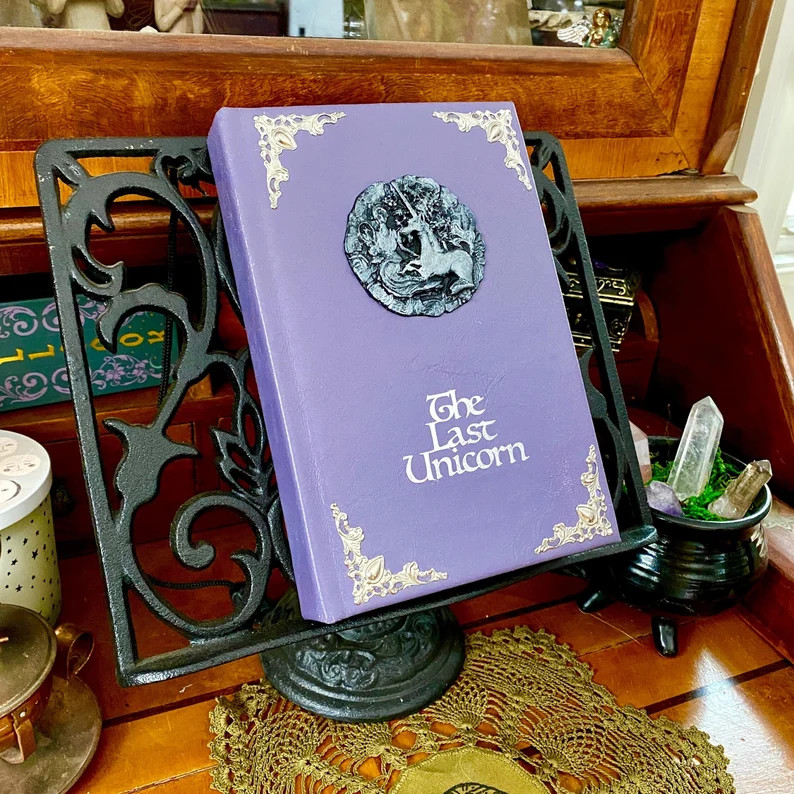 NEW the Last Unicorn Book Leatherbound-antique-lavender Woods light Purple/soft Lilac Leather Ver... | Etsy (US)