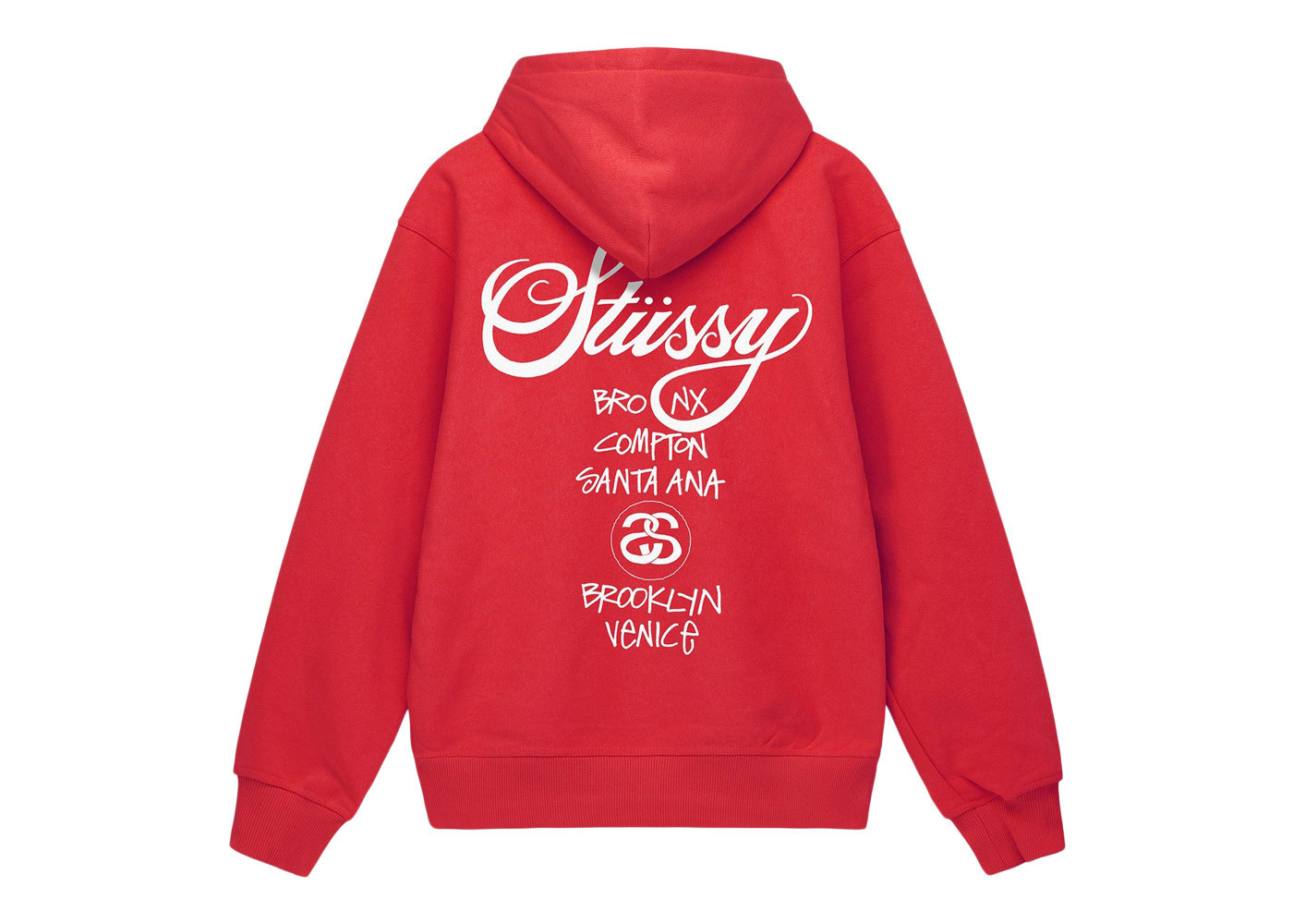 Stussy World Tour Hoodie Red (FW22) | StockX