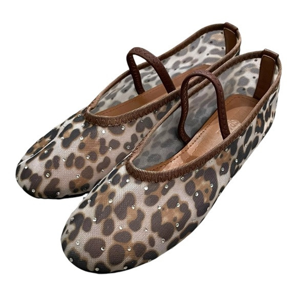 Women Flat Leopard Mesh rhinestone Ballet Slip On Mary Jane Casual Ballet 6 /7 | Poshmark
