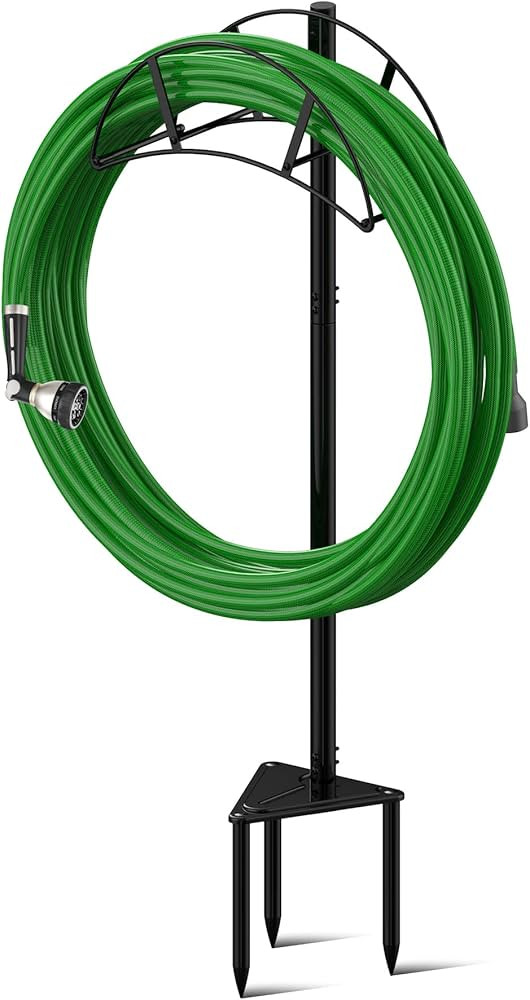 Meykwod Garden Hose Stand, Hose Hanger Freestanding, Water Hose Holder Stake, In ground Heavy Dut... | Amazon (US)