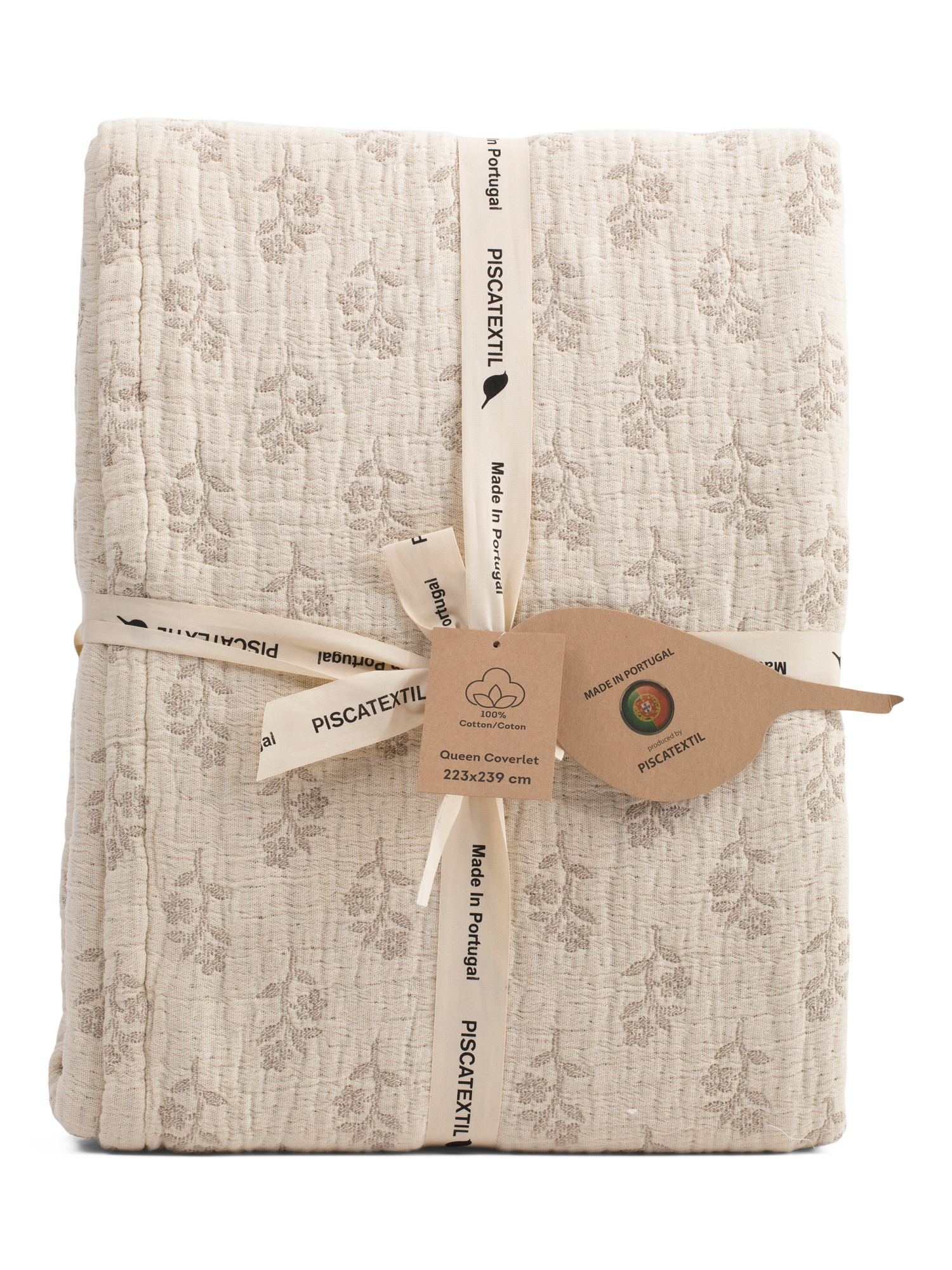 Made In Portugal Floral Textured Mallow End Of Bed Blanket | TJ Maxx