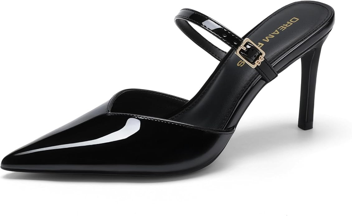 DREAM PAIRS Womens Closed Toe High Heels Mules Ankle Strap Stiletto Pointed Pumps Shoes Wedding W... | Amazon (US)