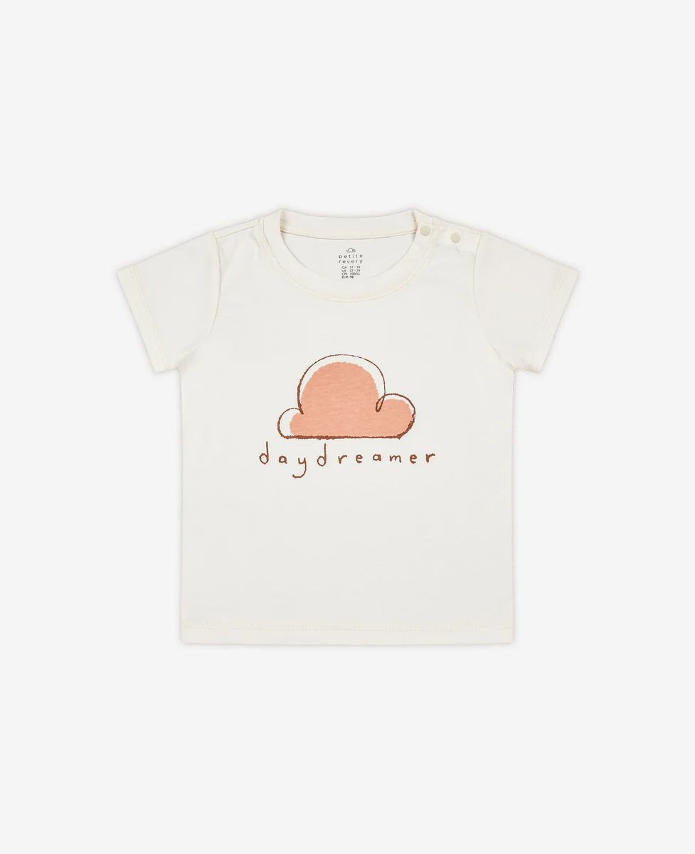 Daydreamer Short Sleeve Regular Tee - Vanilla | Petite Revery