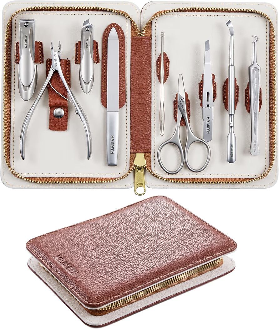 MR.GREEN 9-in-1 Manicure & Pedicure Set – Professional German Stainless Steel Nail Clippers Gro... | Amazon (US)