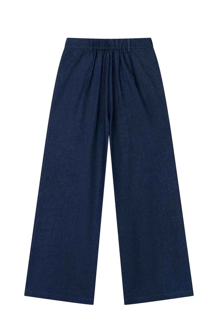 Circe Cotton Pants - Indigo | Petite Studio NYC