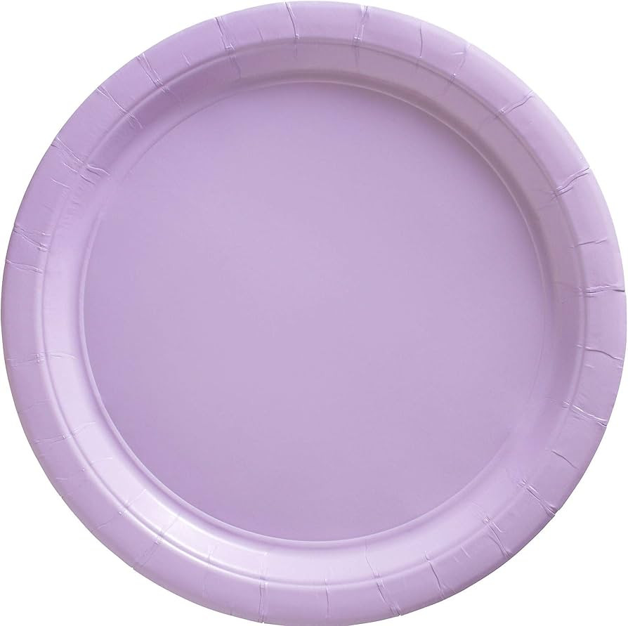 Lavender Round Paper Plates - 8.5" (50 Pc) - Sturdy & Eco-Friendly Party Essentials - Perfect for... | Amazon (US)