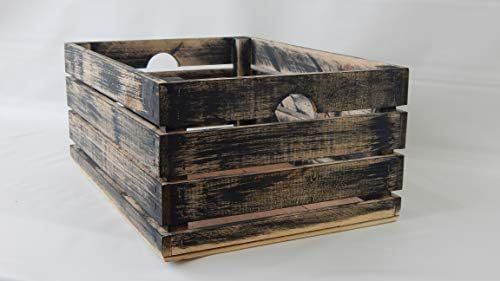 At Home on Main Handmade Rustic Crates (Medium) (Black) | Amazon (US)