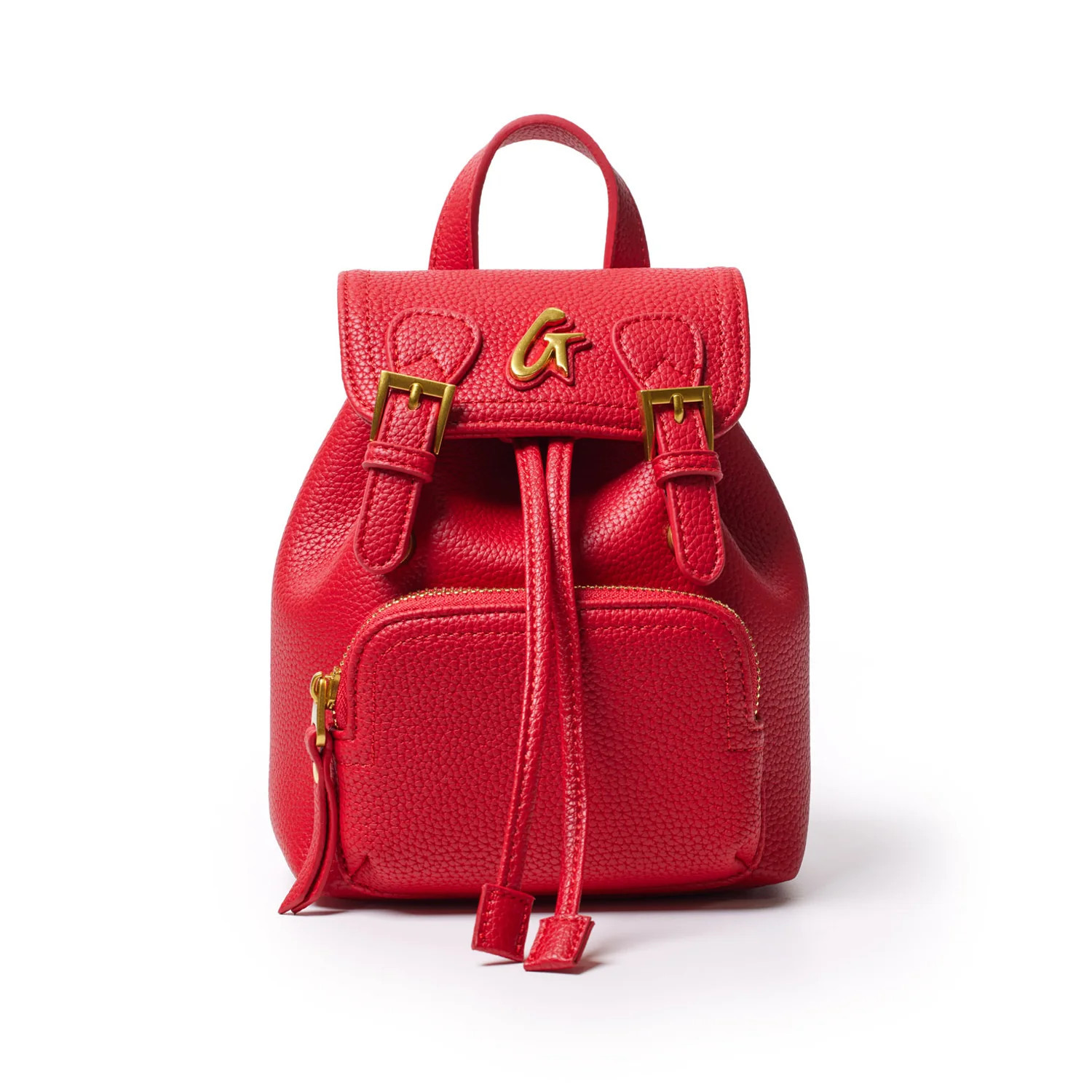 MINI PEBBLE CROSSBODY BACKPACK - RED | Glam-Aholic Lifestyle