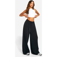 Boohoo Tall Woven Wide Leg Trousers In Black | Dorothy Perkins (UK)