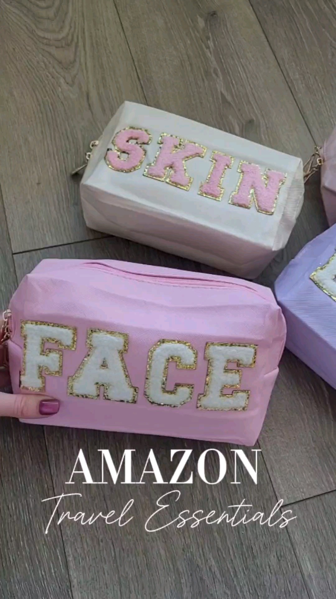 Whether you're going on a weekend trip to the beach or Europe for spring break,  I found the best travel makeup bags to keep your skincare and beauty items organized when you pack! This set comes with four chenille lettered water resistant zippered bags that easily fit all of my must have items for a 10 day vacation! The four pouch set from Amazon say FACE,  SKIN,  HAIR,  and BODY and fit all of my full size beauty items!

#LTKWatchNow #LTKTravel #LTKFindsUnder50